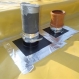 Dual pre-formed tophat on Visqueen low permeability gas membrane installation